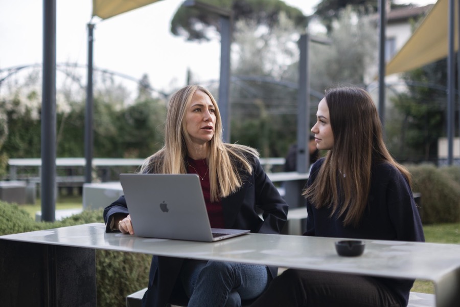 Benedetta and Francesca of the program team on the Florence campus